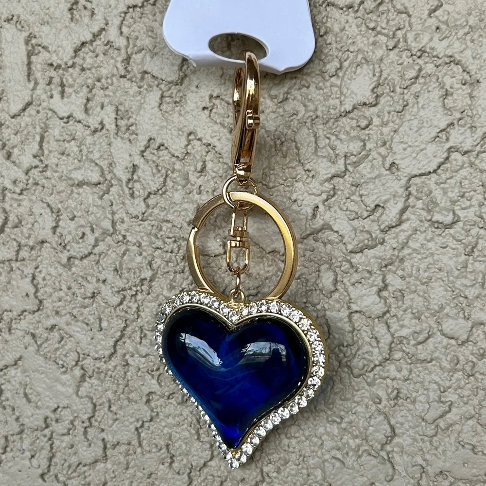 Eye-Catching Blue Heart Keychain/Bag Charm